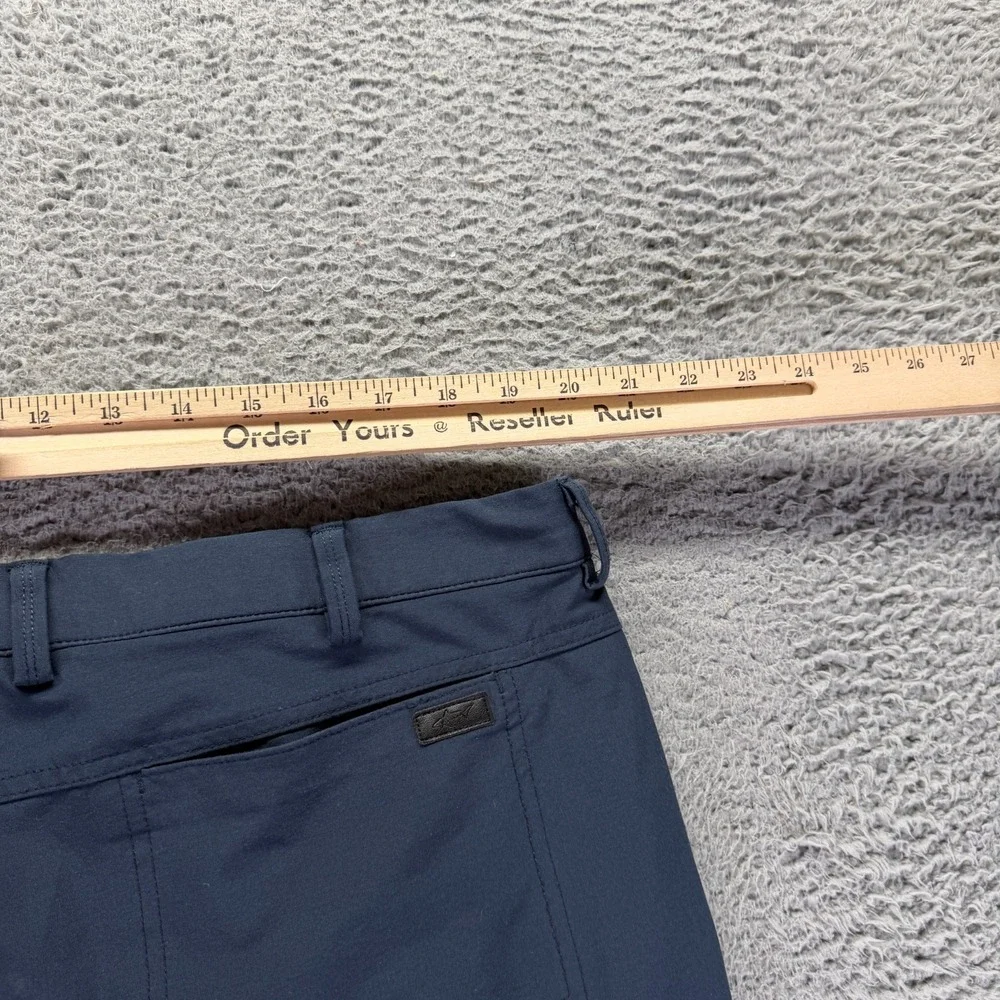 Greg Norman Pant Mens 40x30 Blue Polyester Golf Straight Leg Performance Stretch